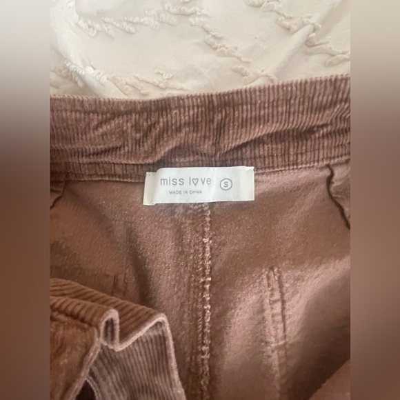 Brown corduroy, wide leg pant - Picture 4 of 5